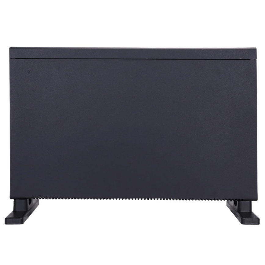 ZEVENTI - Elektrisk direktvärmare/konvektor med LCD-display 1250/2000W/230V svart + fjärrkontroll