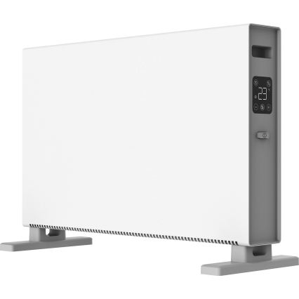 ZEVENTI - Elektrisk direktvärmare/konvektor med LCD-display 1250/2000W/230V vit + fjärrkontroll