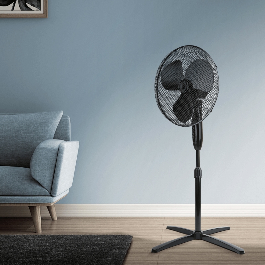 ZEVENTI - Golvfläkt 40 W/230 V Ø 40 cm svart