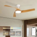 ZEVENTI - LED dimbar takfläkt AERYS LED/24W/230V 3000/4000/6000K Wi-Fi Tuya vit/ek + fjärrkontroll