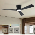 ZEVENTI - LED dimbar takfläkt AUREX LED/24W/230V 3000/4000/6000K Wi-Fi Tuya svart + fjärrkontroll