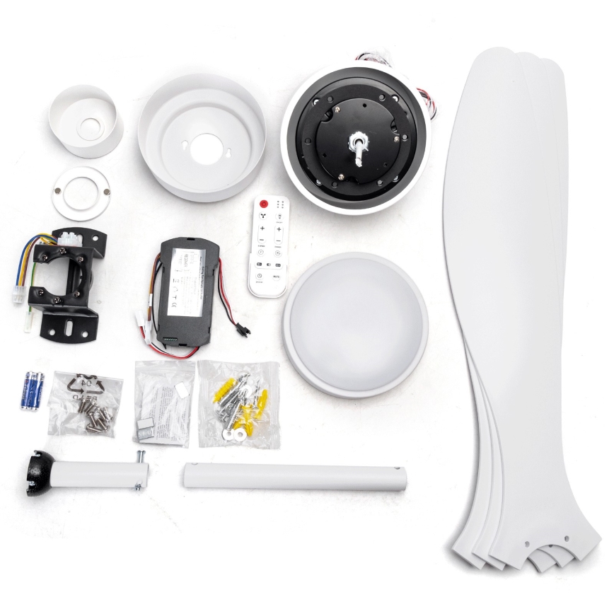 ZEVENTI - LED-dimmbar takfläkt ULUWATU LED/20W/230V 2700–6500K 132 cm vit + fjärrkontroll