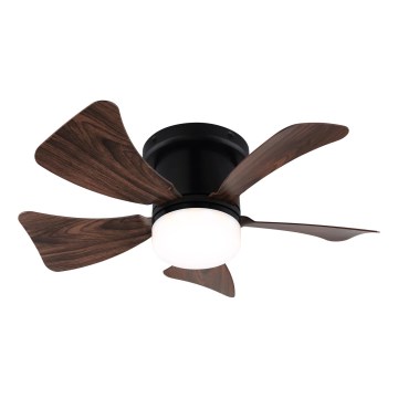 ZEVENTI - LED Dimbar takfläkt MUNDAKA LED/10W/230V 3000-6500K brun + fjärrkontroll