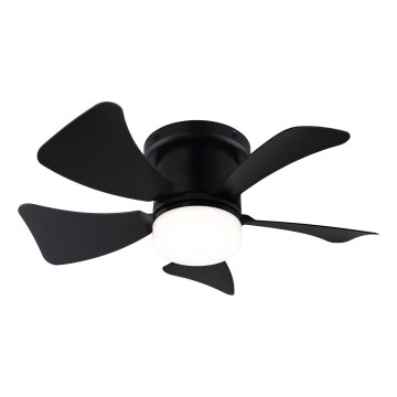 ZEVENTI - LED Dimbart takfläkt MUNDAKA LED/10W/230V 3000-6500K svart + fjärrkontroll