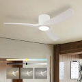 ZEVENTI - LED-dimmbar takfläkt ORBITO LED/24W/230V 3000/4000/6000K Wi-Fi Tuya vit + fjärrkontroll