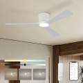 ZEVENTI - LED dimmerbar takfläkt AUREX LED/24W/230V 3000/4000/6000K Wi-Fi Tuya vit + fjärrkontroll