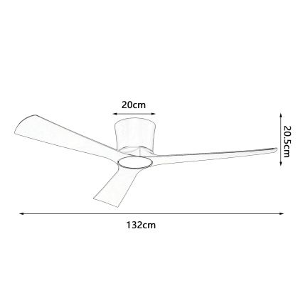 ZEVENTI - dimbar LED-takfläkt AUREX LED/24W/230V 3000/4000/6000K Wi-Fi Tuya svart + fjärrkontroll