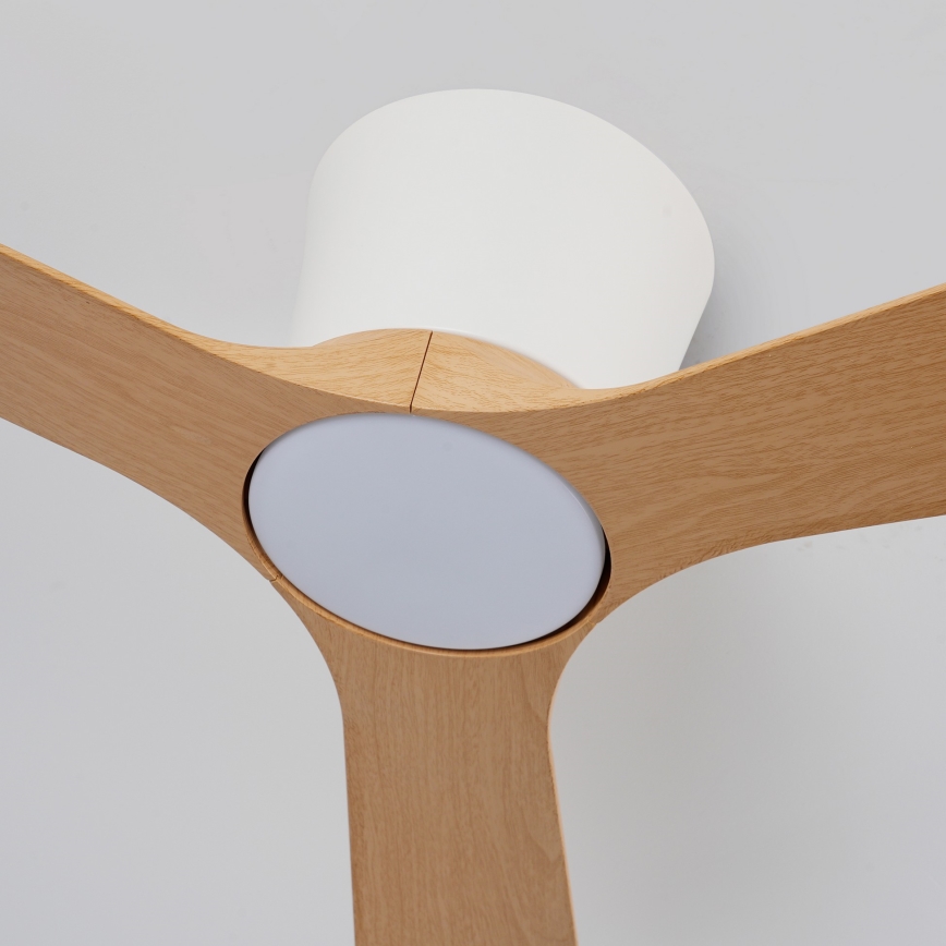 ZEVENTI - LED dimmbar takfläkt AUREX LED/24W/230V 3000/4000/6000K Wi-Fi Tuya vit/ek + fjärrkontroll