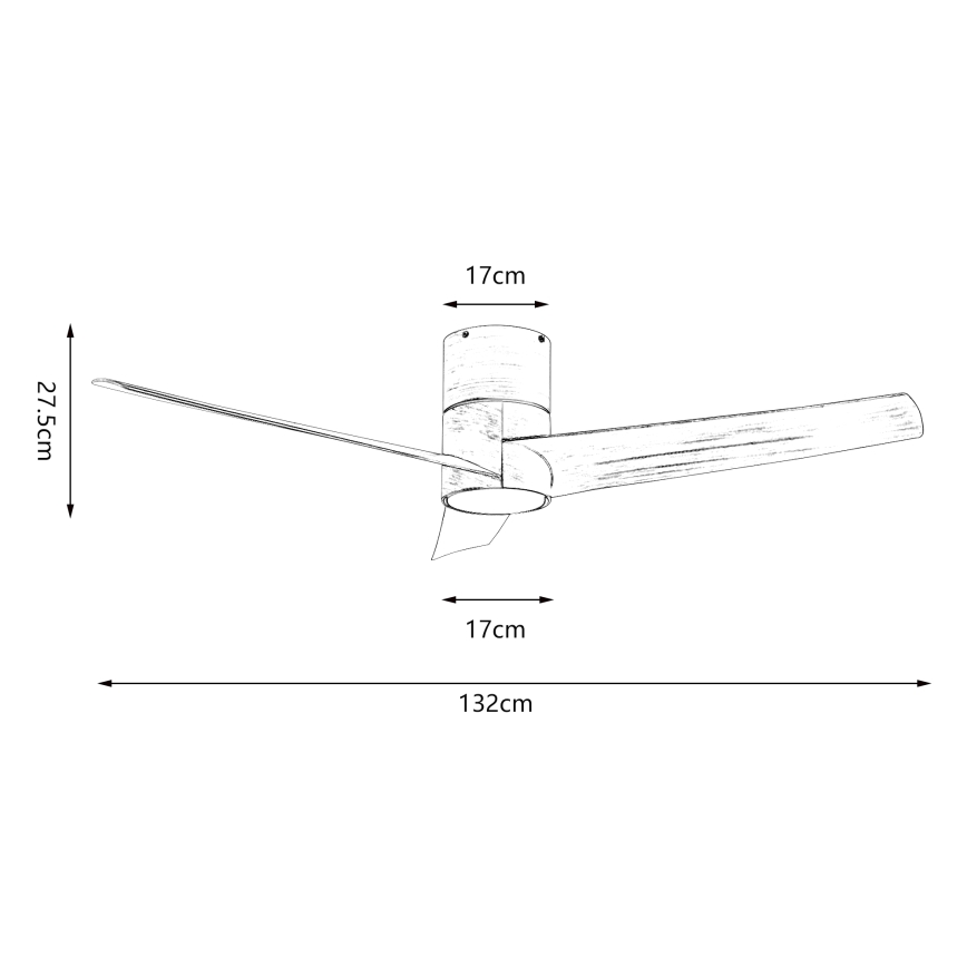 ZEVENTI - LED-takfläkt BARROSA LED/18W/230V 3000/4000/6000K Wi-Fi Tuya brun + fjärrkontroll