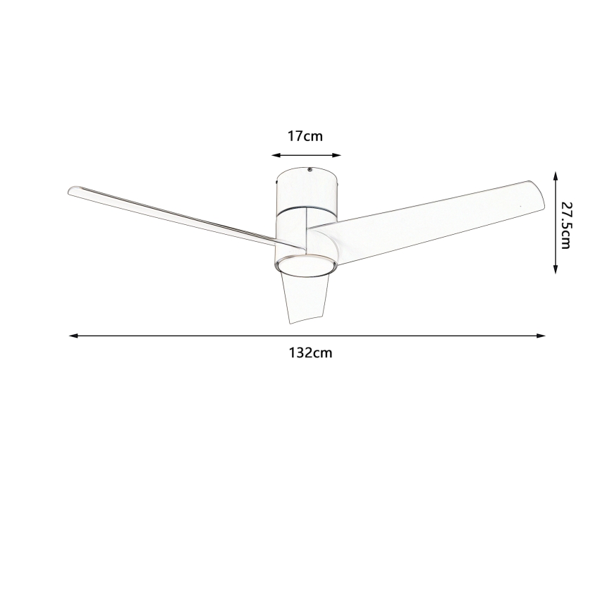 ZEVENTI - LED takfläkt BARROSA LED/18W/230V 3000/4000/6000K Wi-Fi Tuya beige + fjärrkontroll