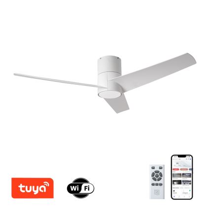 ZEVENTI - LED-takfläkt BARROSA LED/18W/230V 3000/4000/6000K Wi-Fi Tuya vit + fjärrkontroll