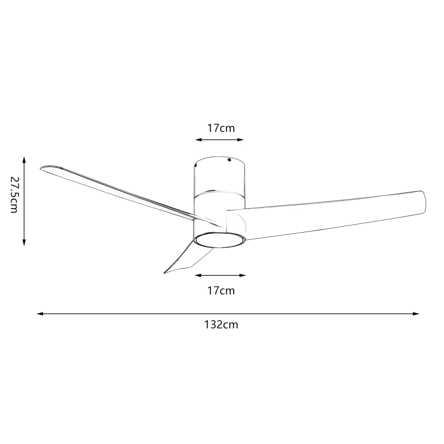 ZEVENTI - LED-takfläkt BARROSA LED/18W/230V 3000/4000/6000K Wi-Fi Tuya vit + fjärrkontroll