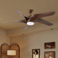 ZEVENTI - LED takfläkt LUCCA LED/18W/230V 3000/4000/6000K Wi-Fi Tuya brun + fjärrkontroll