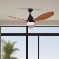 ZEVENTI - LED takfläkt MURO LED/18W/230V 3000/4000/6000K Wi-Fi Tuya svart + fjärrkontroll
