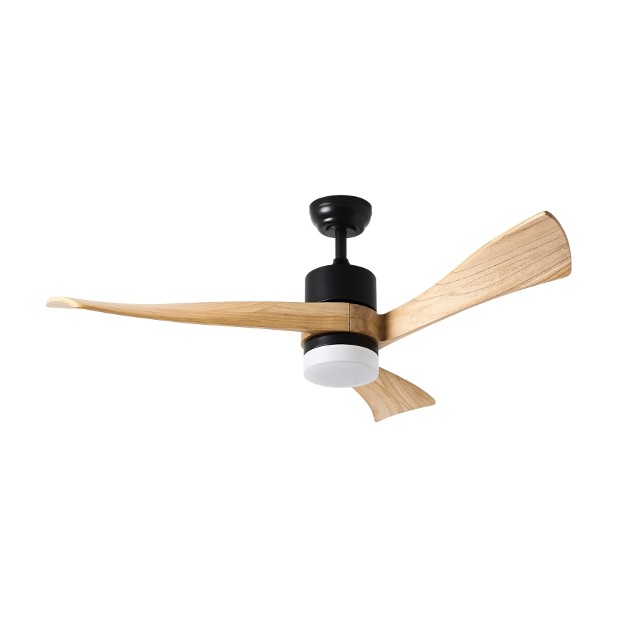 ZEVENTI - LED-takfläkt NATURITO LED/18W/230V 3000/4000/6000K Wi-Fi Tuya svart/ek + fjärrkontroll