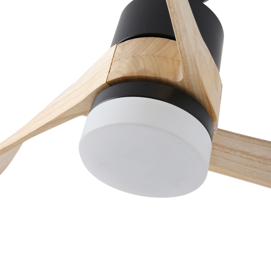 ZEVENTI - LED-takfläkt NATURITO LED/18W/230V 3000/4000/6000K Wi-Fi Tuya svart/ek + fjärrkontroll