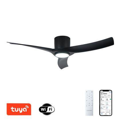 ZEVENTI - LED-dimmbar takfläkt ORBITO LED/24W/230V 3000/4000/6000K Wi-Fi Tuya svart + fjärrkontroll
