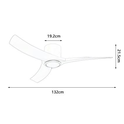ZEVENTI - LED-dimmbar takfläkt ORBITO LED/24W/230V 3000/4000/6000K Wi-Fi Tuya svart + fjärrkontroll