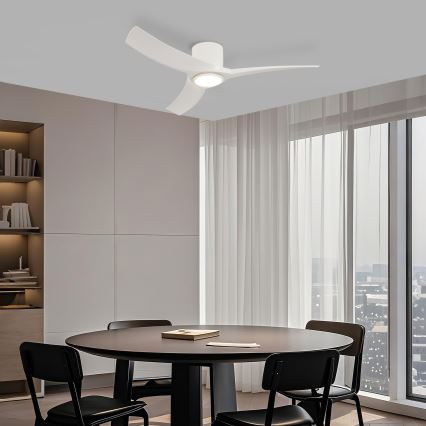 ZEVENTI - LED-dimmbar takfläkt ORBITO LED/24W/230V 3000/4000/6000K Wi-Fi Tuya vit + fjärrkontroll