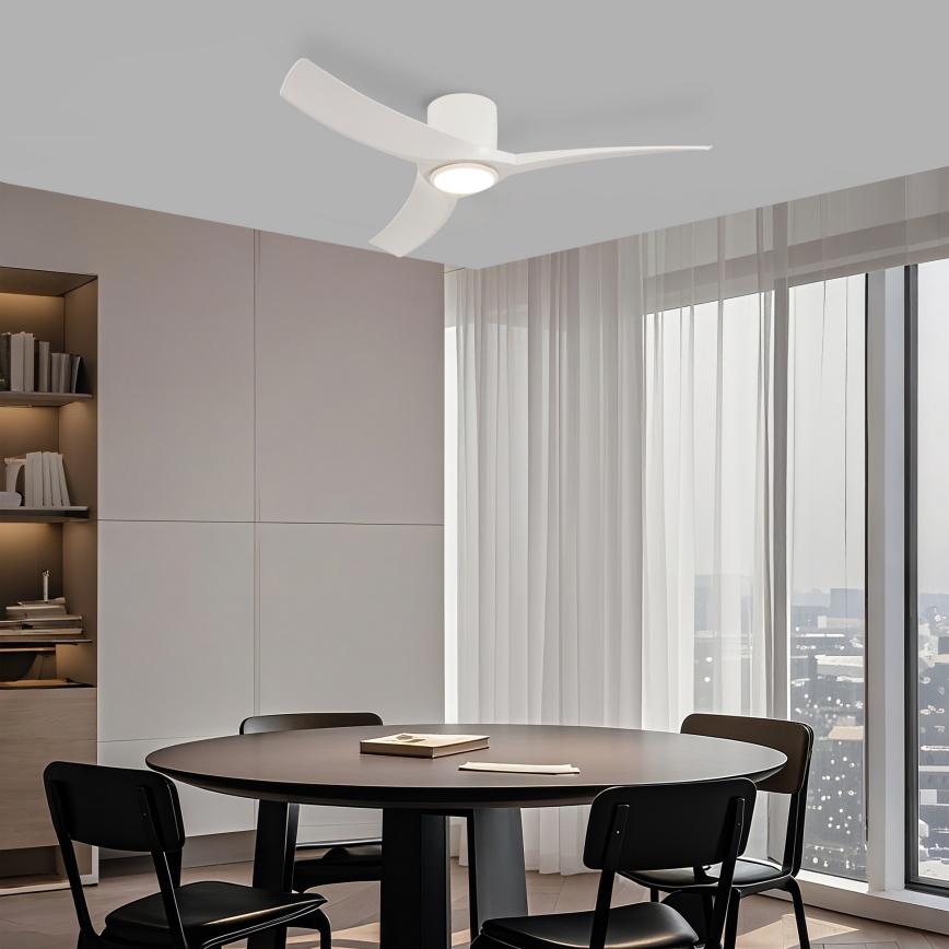 ZEVENTI - LED-dimmbar takfläkt ORBITO LED/24W/230V 3000/4000/6000K Wi-Fi Tuya vit + fjärrkontroll