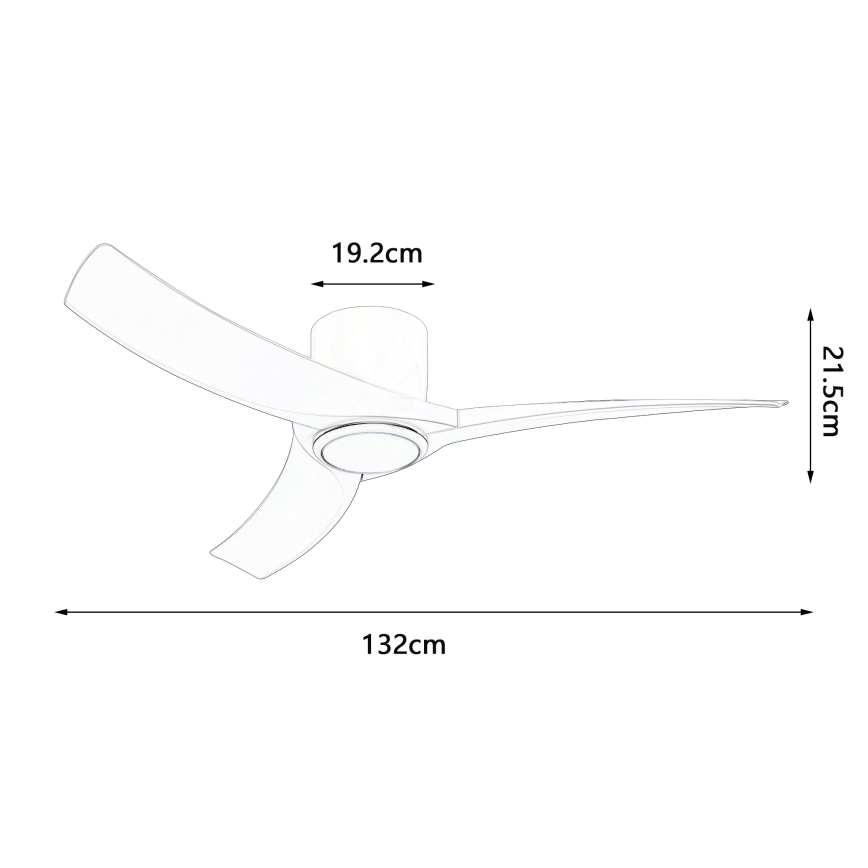 ZEVENTI - LED-dimmbar takfläkt ORBITO LED/24W/230V 3000/4000/6000K Wi-Fi Tuya vit + fjärrkontroll