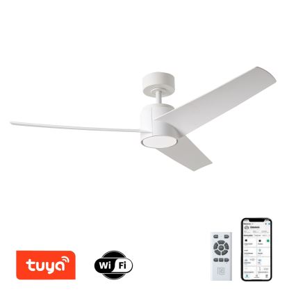 ZEVENTI - LED takfläkt ORVIETO LED/18W/230V 3000/4000/6000K Wi-Fi Tuya vit + fjärrkontroll
