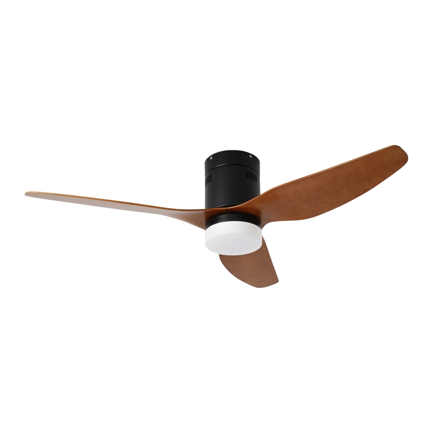 ZEVENTI - LED-takfläkt PADUA LED/18W/230V 3000/4000/6000K Wi-Fi Tuya svart/brun + fjärrkontroll