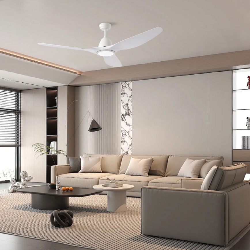 ZEVENTI - LED-takfläkt URBINO LED/20W/230V 3000/4000/6000K Tuya Wi‑Fi vit + fjärrkontroll