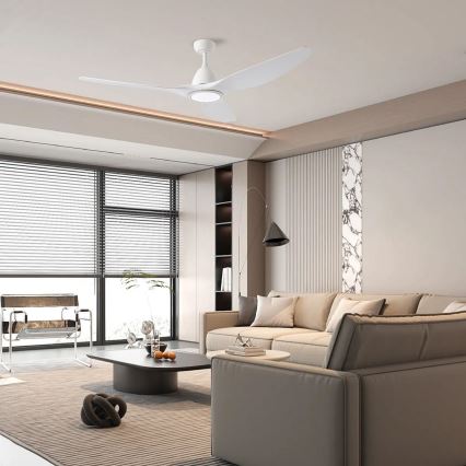 ZEVENTI - LED-takfläkt URBINO LED/20W/230V 3000/4000/6000K Tuya Wi‑Fi vit + fjärrkontroll