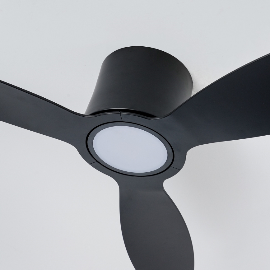 ZEVENTI - Dimbar LED-takfläkt VENTORA LED/24W/230V 3000/4000/6000K Wi-Fi Tuya svart + fjärrkontroll