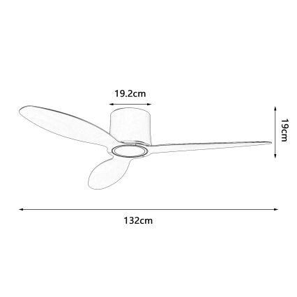 ZEVENTI - Dimbar LED-takfläkt VENTORA LED/24W/230V 3000/4000/6000K Wi-Fi Tuya svart + fjärrkontroll