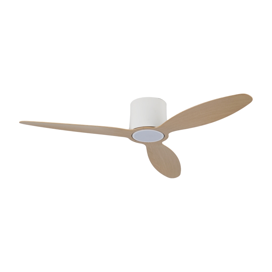 ZEVENTI - LED-dimmbar takfläkt VENTORA LED/24W/230V 3000/4000/6000K Wi-Fi Tuya vit/ek + fjärrkontroll