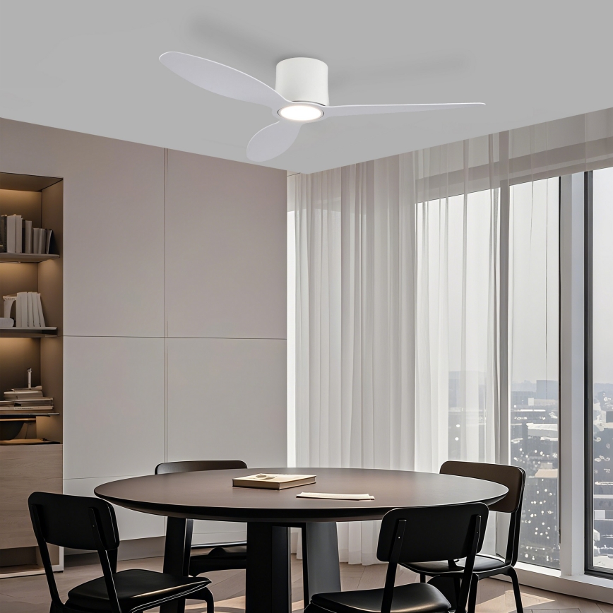 ZEVENTI - LED dimbar takfläkt VENTORA LED/24W/230V 3000/4000/6000K Wi-Fi Tuya vit + fjärrkontroll