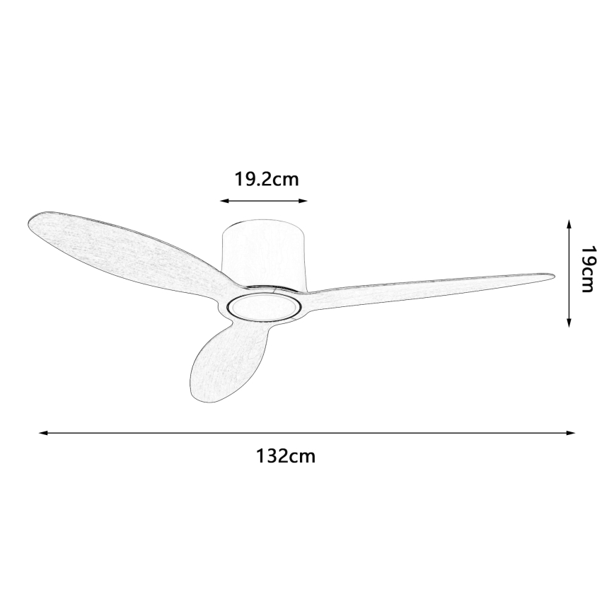 ZEVENTI - LED dimbar takfläkt VENTORA LED/24W/230V 3000/4000/6000K Wi-Fi Tuya vit + fjärrkontroll