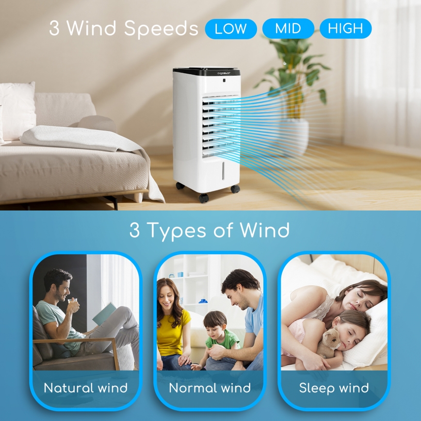 ZEVENTI - Luftkylare ARCTIC 60W/230V svart/vit