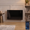 ZEVENTI - Smart väggmonterad elektrisk direktvärmare/konvektor med LCD-display 1000/2000W/230V Wi-Fi svart