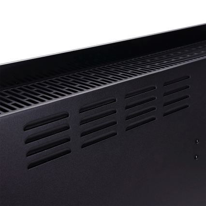 ZEVENTI - Smart väggmonterad elektrisk direktvärmare/konvektor med LCD-display 1000/2000W/230V Wi-Fi svart