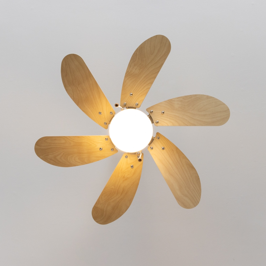 ZEVENTI - Takfläkt FAMARA 1xE14/60W/230V beige