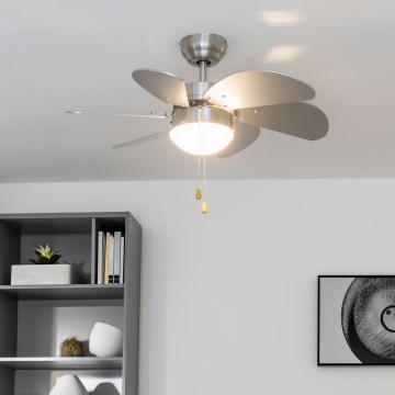 ZEVENTI - Takfläkt FAMARA 1xE14/60W/230V grå