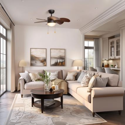 ZEVENTI - Takfläkt FAMARA 1xE14/60W/230V