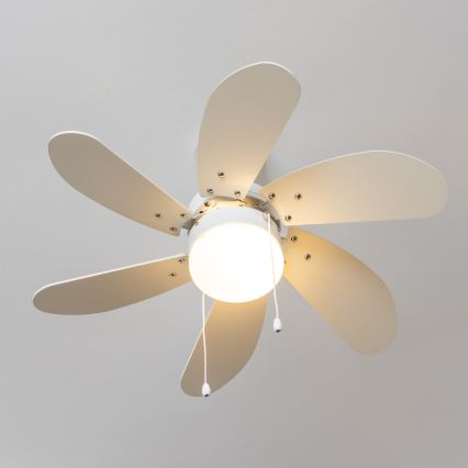 ZEVENTI - Takfläkt FAMARA 1xE14/60W/230V vit