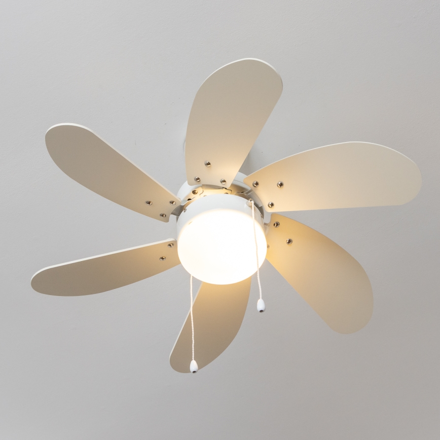 ZEVENTI - Takfläkt FAMARA 1xE14/60W/230V vit