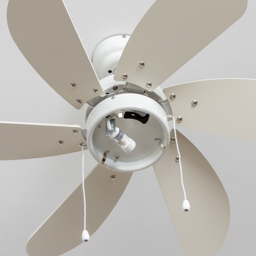 ZEVENTI - Takfläkt FAMARA 1xE14/60W/230V vit