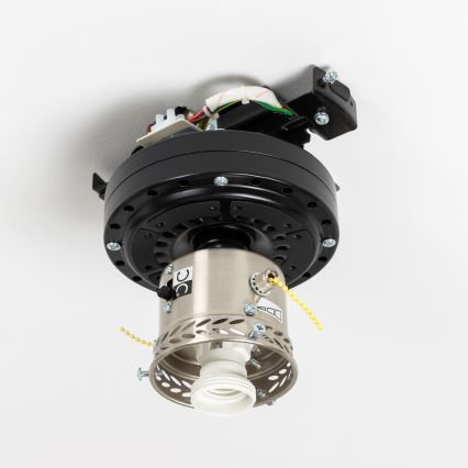 ZEVENTI - Takfläkt GALDANA 1xE27/60W/230V brun/beige