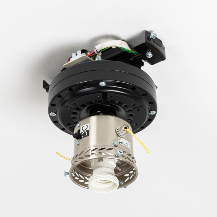 ZEVENTI - Takfläkt GALDANA 1xE27/60W/230V grå/vit