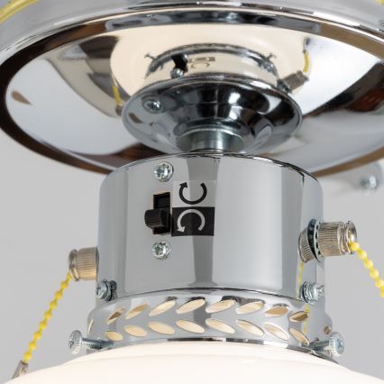 ZEVENTI - Takfläkt NAVAGIO 1xE27/60W/230V svart/vit