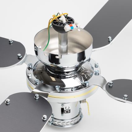 ZEVENTI - Takfläkt NAVAGIO 1xE27/60W/230V svart/vit