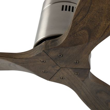 ZEVENTI - Takfläkt SPELLO Wi‑Fi Tuya matt krom/ek + fjärrkontroll