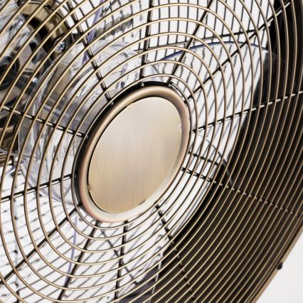 ZEVENTI - Väggfläkt FANNY 50W/230V Ø 45 cm, bronsfärgad + fjärrkontroll