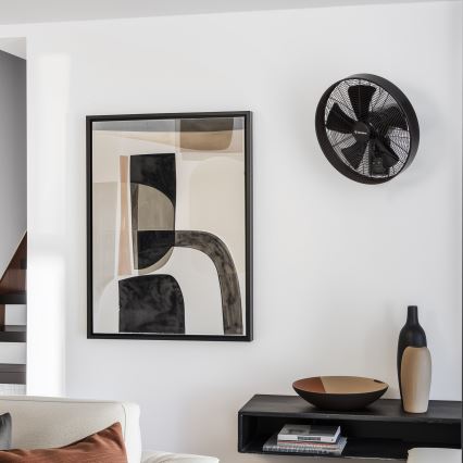 ZEVENTI - Väggfläkt FREEZE 50W/230V diameter 40 cm svart + fjärrkontroll